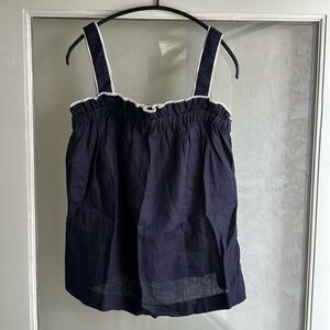 Elegant Navy Blue Women's Top